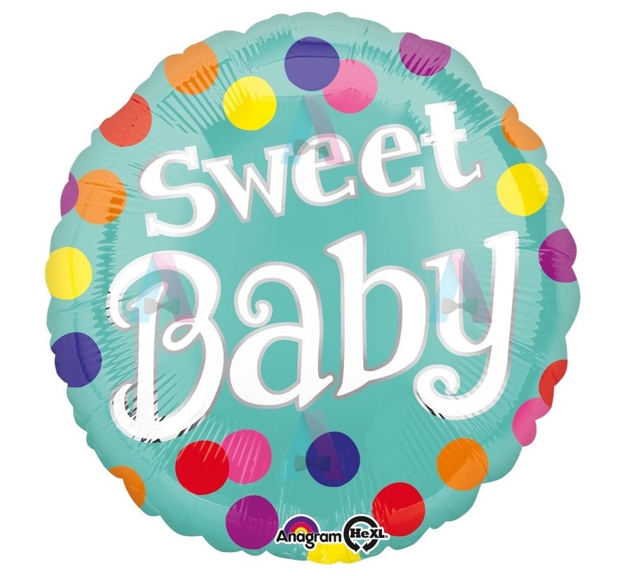 Folieballon Sweet baby 43 x 43 cm