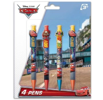 Disney Balpennen Cars 4 Stuks