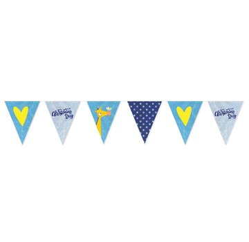 Amscan Vlaggenlijn Christening Day blauw 4 meter