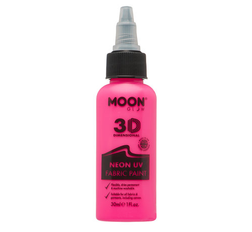 Moon Creations Moon-Glow NEON Fabric paint ( Textiel verf ) Roze  30 ml