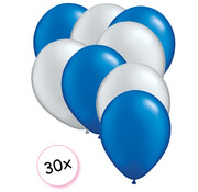 Joni's Winkel Ballonnen Blauw & Zilver 30 stuks 27 cm