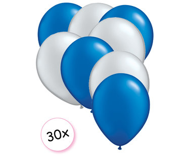 Joni's Winkel Ballonnen Blauw & Zilver 30 stuks 27 cm