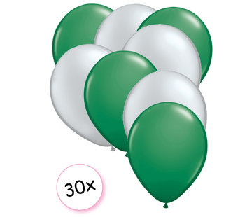 Joni's Winkel Ballonnen Groen & Zilver 30 stuks 27 cm