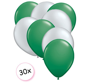 Joni's Winkel Ballonnen Groen & Zilver 30 stuks 27 cm