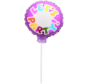 Beschrijfbare folieballon Let's Party paars 23 x 23 cm