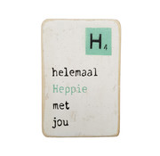 Houten magneet "Heppie"