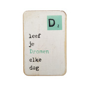 Houten magneet "Dromen"