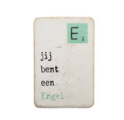 Houten magneet "Engel"
