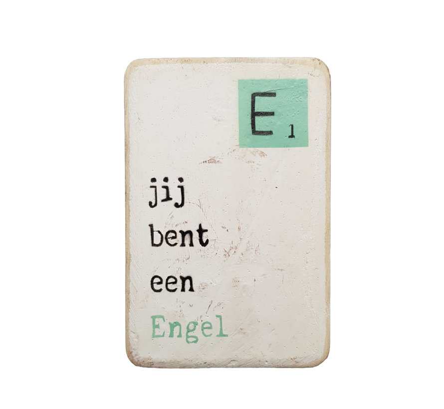 Houten magneet "Engel"
