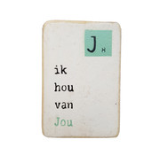 Houten magneet "Jou"