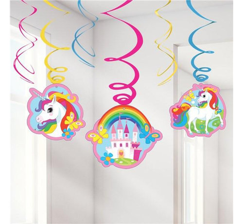 Amscan Swirls Unicorn 6 stuks