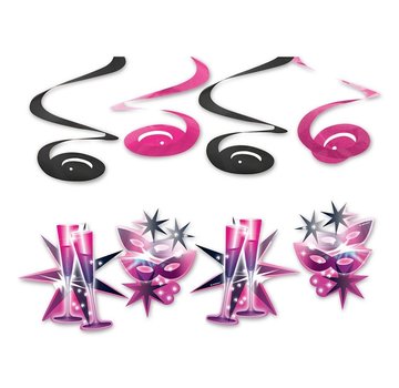 Amscan Swirls Oud & Nieuw 4 stuks