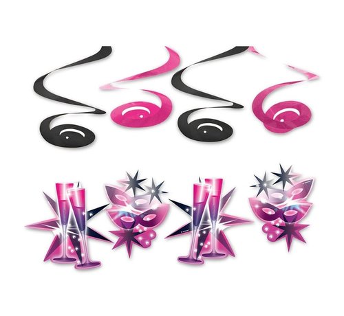 Amscan Swirls Oud & Nieuw 4 stuks