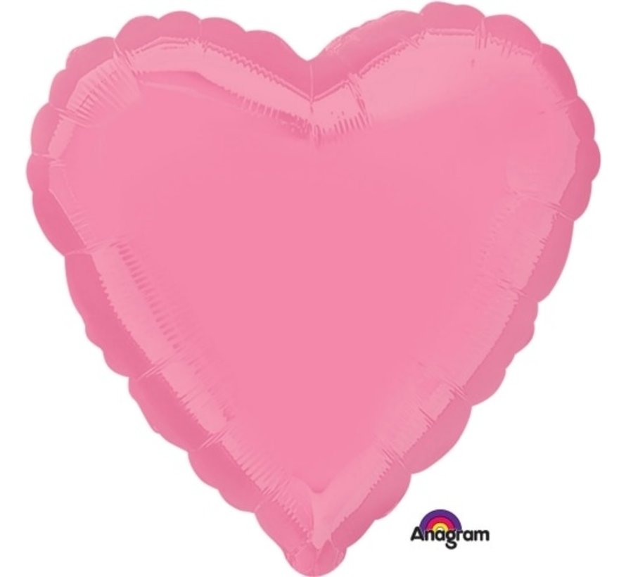 Standard Shape Folieballon Hart roze 43 x 43 cm