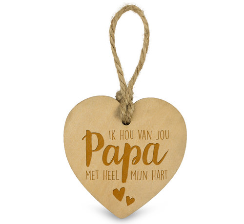 Miko Houten Hartjes & Engeltjes "Papa"