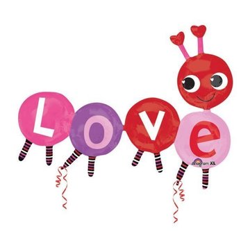 Anagram Super Shape Folieballon Love Bug 139 x 106 cm