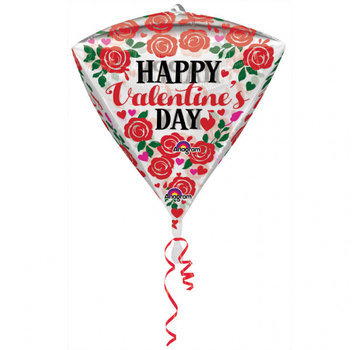 Anagram Diamondz Folieballon Happy Valentine's Day 38 x 43 cm