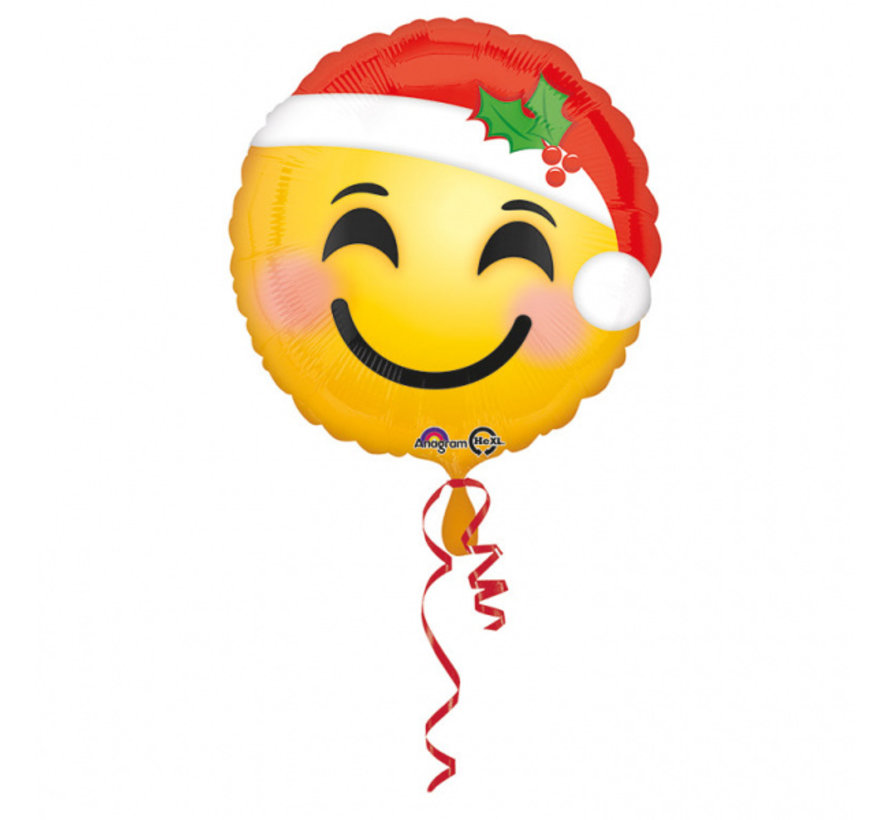 Standard Shape Folieballon Santa Hat Emoji 43 x 43 cm