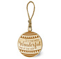 Houten Kerstbal "Wonderful Times"