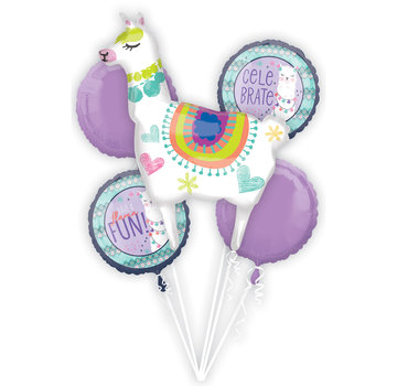 Anagram Ballonnen Bouquet Llama Fun 5 stuks