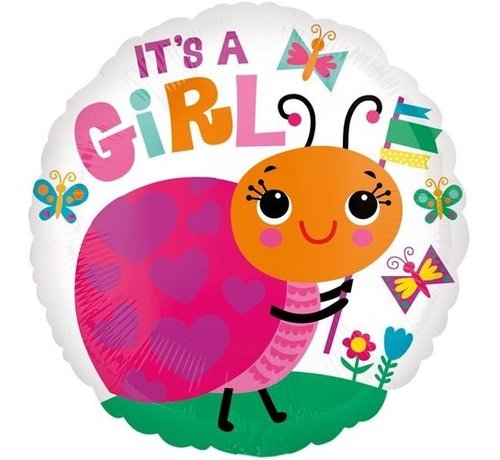 Anagram Standard Shape Folieballon It's a Girl 43 x 43 cm