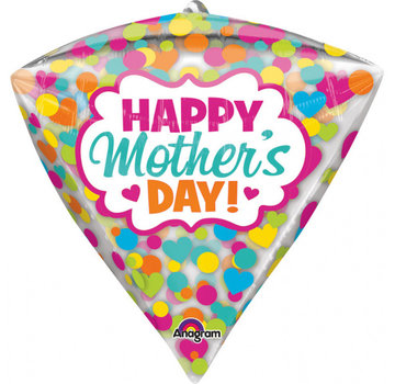 Anagram Diamondz Folieballon Happy Mother's Day 38 x 43 cm