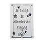 Postkaart Hout " Je bent de allerliefste Papa"