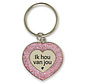 Glitter Sleutelhanger " Ik hou van jou "