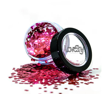 LoveShy LoveShy Bio Degradable Chunky Glitters "Chiffon Rose" 3 gr