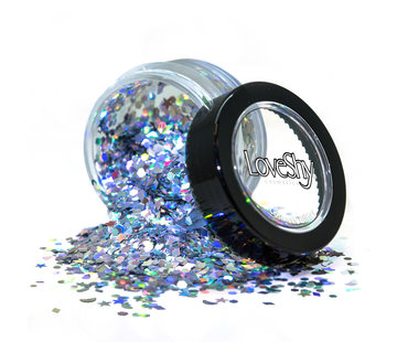 PaintGlow LoveShy Holographic Moon & Stars Glitters "Intergalactic" 3g