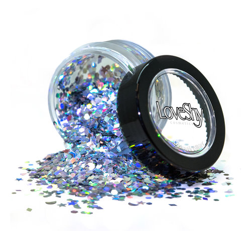 PaintGlow LoveShy Holographic Moon & Stars Glitters "Intergalactic" 3g