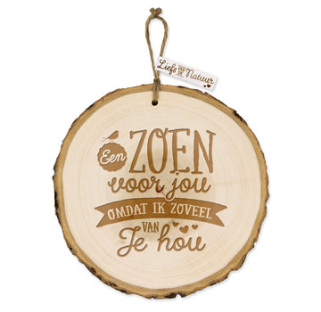 Miko Boomschijf Hanger "Zoen voor jou"