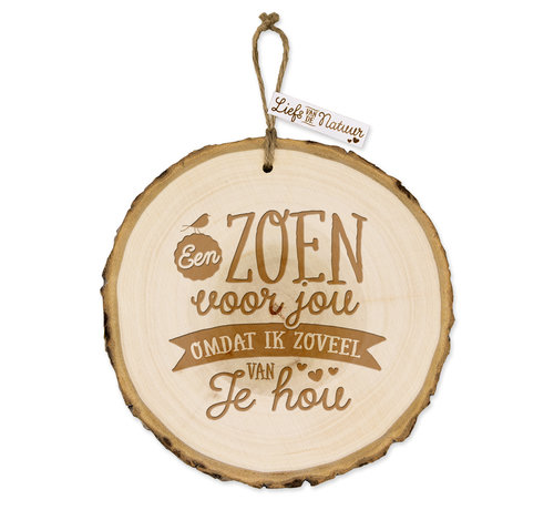 Miko Boomschijf Hanger "Zoen voor jou"