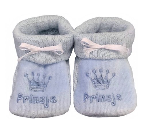 Joni's Winkel Baby Slofjes "Prinsje blauw"