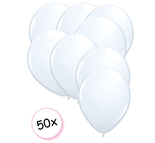 Joni's Winkel Ballonnen Wit 50 stuks 27 cm