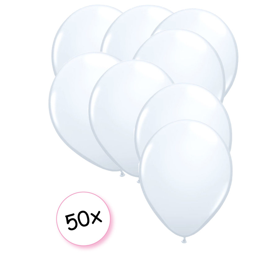 Ballonnen Wit 50 stuks 27 cm