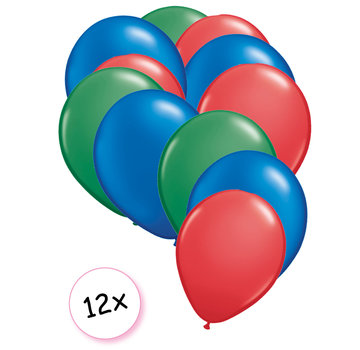 Joni's Winkel Ballonnen Groen, Blauw & Rood 12 stuks 27 cm