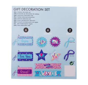 Joni's Winkel Labels cadeau decoratie set “Let’s celebrate”