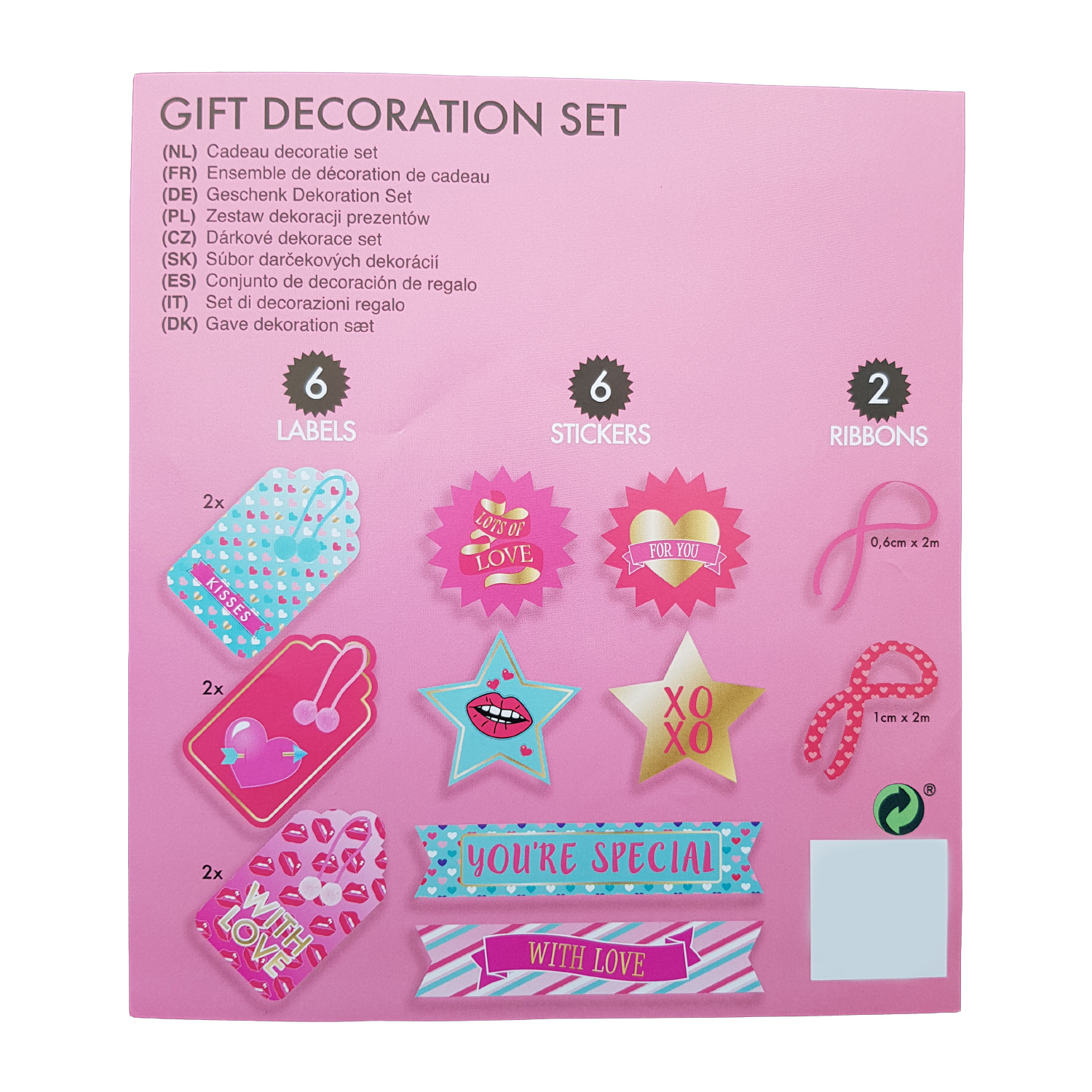 Labels cadeau decoratie set “you're special” - Voor uw feestartikelen