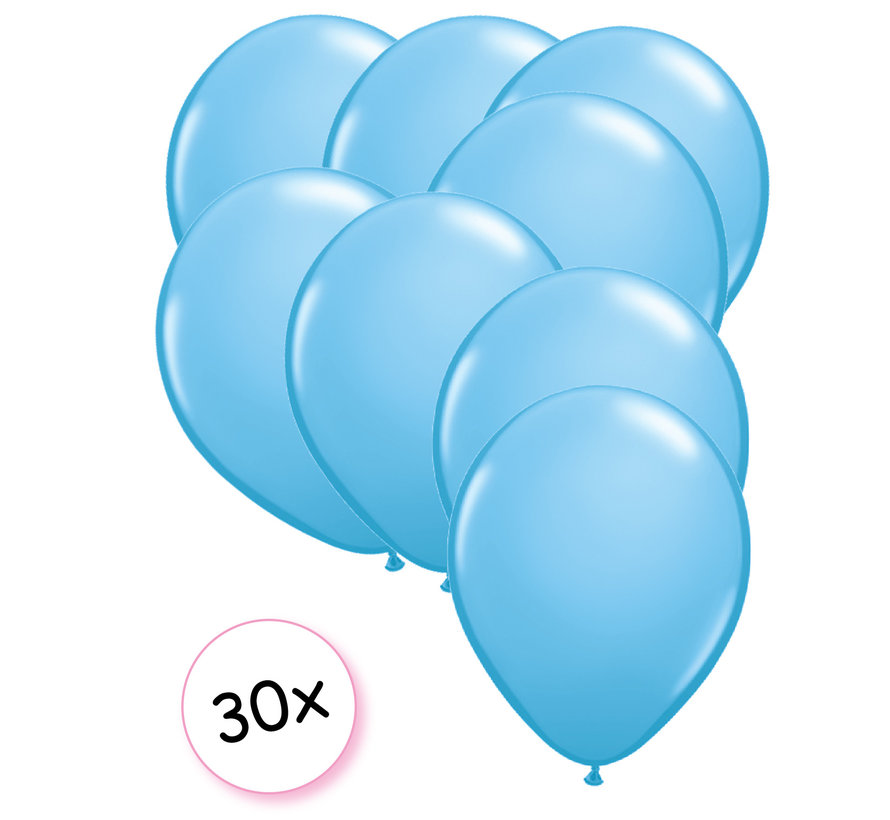 Ballonnen Licht blauw 30 stuks 27 cm