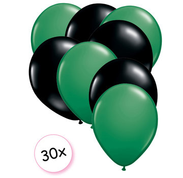 Joni's Winkel Ballonnen Groen & Zwart 30 stuks 27 cm