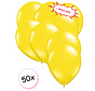 Ballonnen Geel 50 stuks 27 cm + Ballon dots