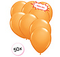 Ballonnen Oranje 50 stuks 27 cm + Ballon dots