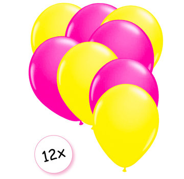 Joni's Glow-Shop Ballonnen Neon Geel & Neon Roze 12 stuks 25 cm