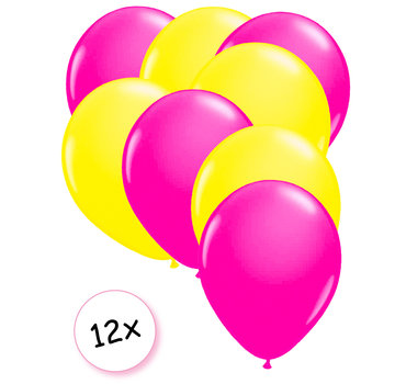 Joni's Glow-Shop Ballonnen Neon Roze & Neon Geel 12 stuks 25 cm