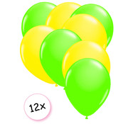 Joni's Glow-Shop Ballonnen Neon Groen & Neon Geel 12 stuks 25 cm