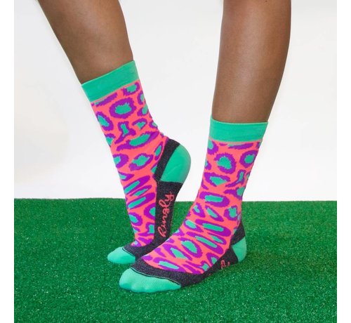 Hingly Fun-Socks "Casual Panther Groen" maat 36-40