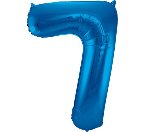 Folat Folieballon Cijfer 7 Blauw 34 Inch / 86 Cm