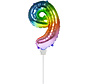 Foliecijfer Mini ‘9’ Regenboog - 36 Centimeter