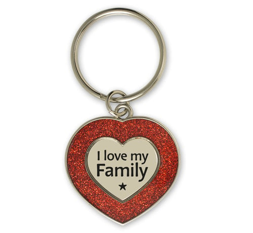 Miko Glitter Sleutelhanger "Family"